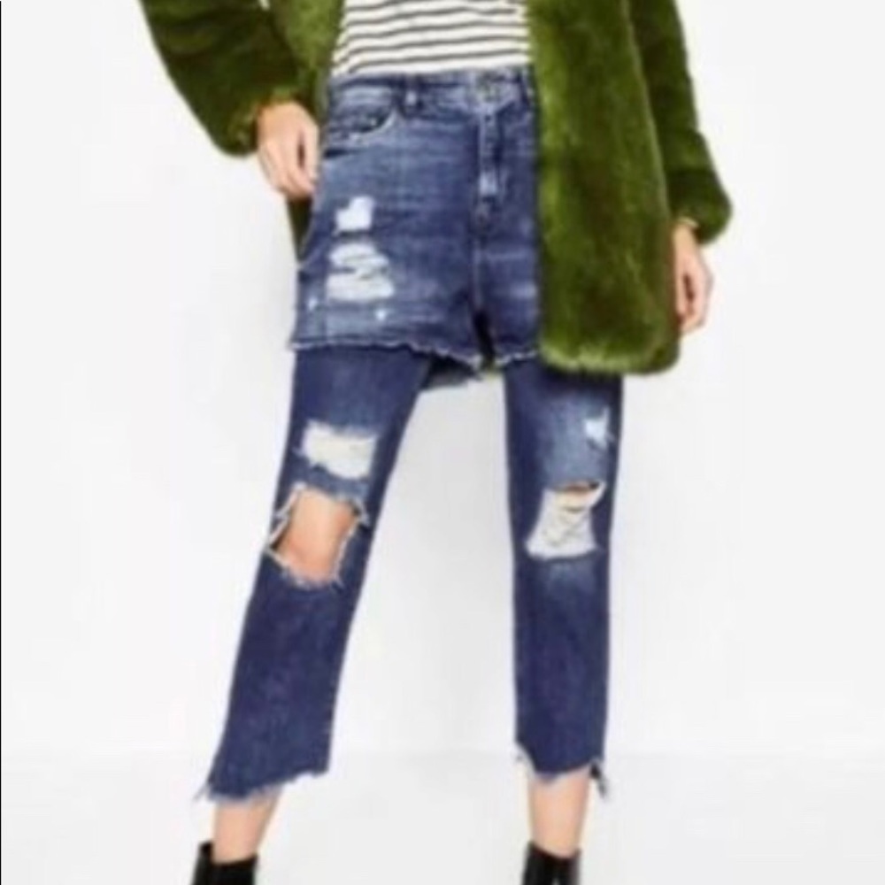 NEW bought in Spain jeans over shorts ZARA New Collection
